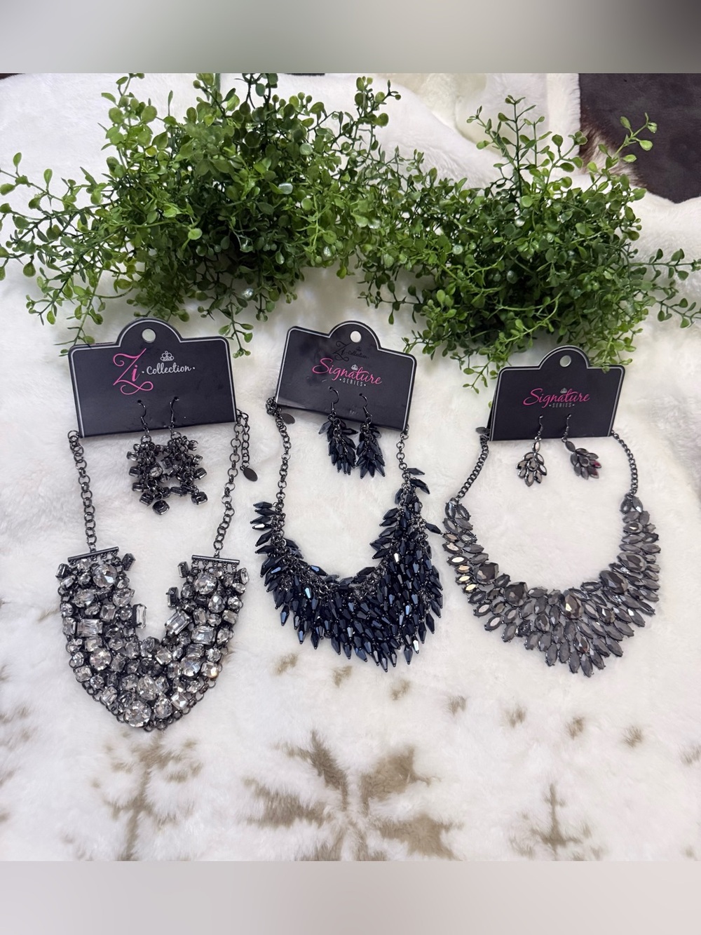 paparazzi Black Multi-Statement Necklace Set Trio